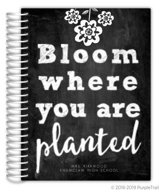 Chalkboard Blooms Custom Teacher Planner Teacher Planners