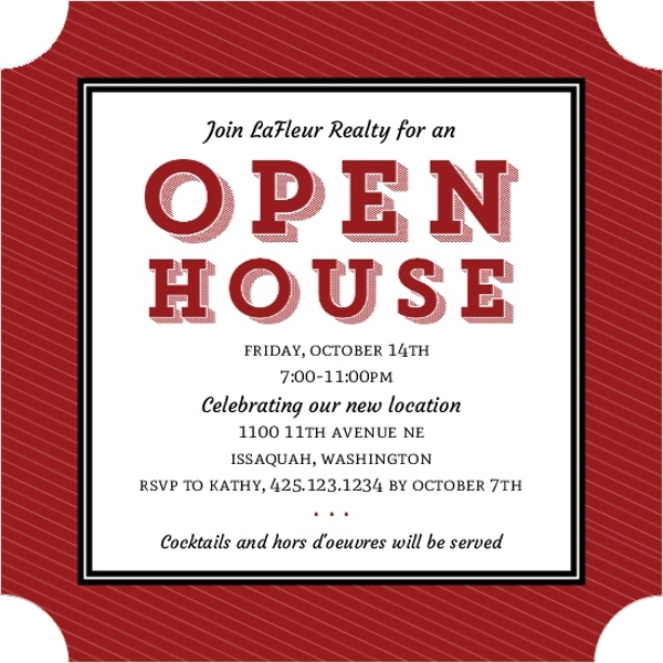 Block Type Corporate Open House Invitation | Business Open House