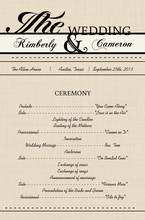 Western Love Wedding Program
