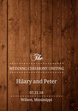 Wooden Picture Perfect Love Wedding Program