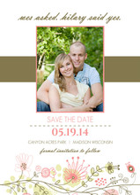 Spring Floral Border Save The Date