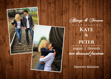 Country Wood Grain Wedding Favor Magnet