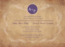 Rustic Paper Swirl Wedding Invite