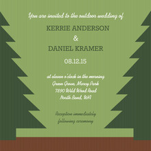 Pine Tree Country Wedding Invite