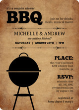 Rustic BBQ Couples Shower Invitation