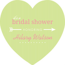 Pink and Green Modern Arrow Bridal Shower Invitation