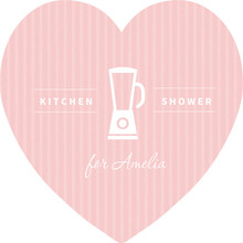 Pink Stripe Kitchen Shower Invitation