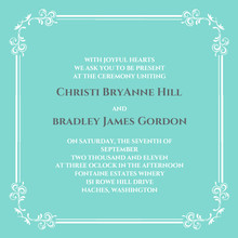 Classic Tiffany Blue Wedding Invitation