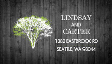Modern Rustic Gray and White Tree Address Label