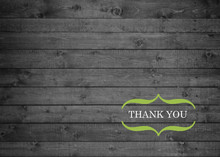 Modern Rustic Gray and White Tree Thank You Card