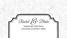 Black and White Lace Address Label