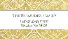 Gold Metallic Antique Style Address Label