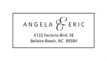 Black and White Fleur de Lis Address Label
