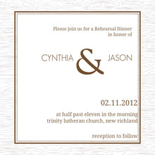 Brown Wood Texture Rehearsal Dinner