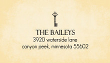 Black Rustic Antique Key Address Label