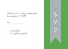 Green and Gray Modern Response Card