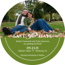 Rustic Green Fall Acorn Save The Date