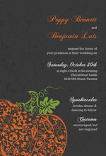 Regal Halloween Wedding Invitation
