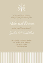 Brown and White Antique Rehearsal Dinner Invite