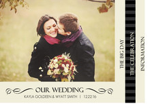 Black and Cream Wedding Booklet Invite