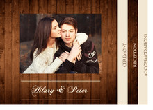 Wooden Picture Perfect Love Booklet Wedding Invitation