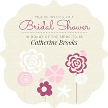 Whimsical Field of Flowers Bridal Shower Invitations