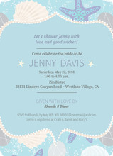 Beach Shell Bridal Shower Invitation