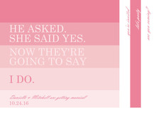 Pink Ombre Photo Booklet Wedding Invite