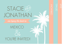 Beach Wedding Photo Booklet Invitation