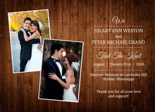 Wooden Picture Perfect Love Wedding Announcement
