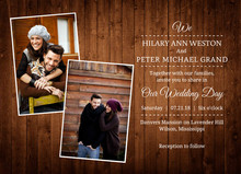 Wooden Picture Perfect Love Wedding Invitation