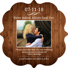 Wooden Picture Perfect Love Save The Date