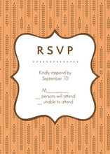Fall Wheat Orange and Brown Response Card