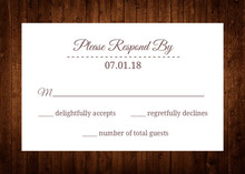Wooden Picture Perfect Love Response Card