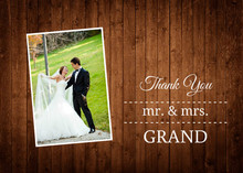 Wooden Picture Perfect Love Thank You Card