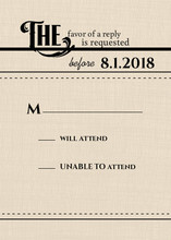Western Love Wedding Response Card