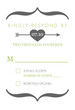 Modern Rustic Gray and White Tree Response Card
