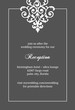 Gray and Elegant White Flourish Enclosure Card