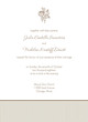 Brown and White Antique Wedding Invite