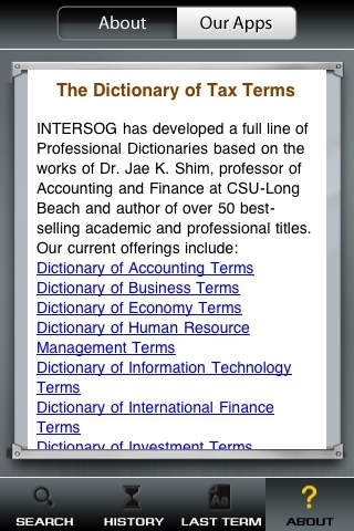 Government terms dictionary