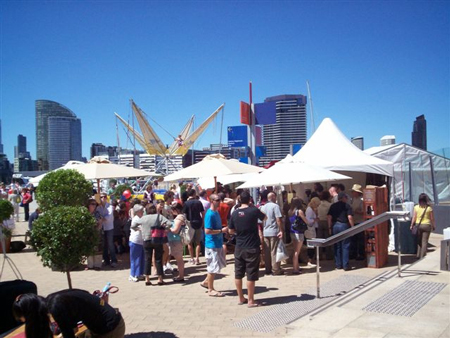 The popular 5 Senses marquee at the Celebrate the Bean event as part of the Melbourne Food and Wine Festival
