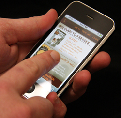 iphone version of the 5 Senses website