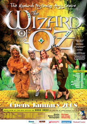 Kimbo plays the Scarecrow in the recent Mandurah Performing Arts Production, Wizard Of Oz