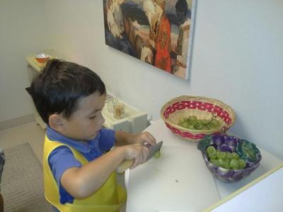 Preparing snack in the Good Shepherd Atrium Good Shepherd Atrium Practical Life