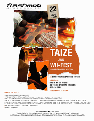Taize/Wii-fest poster