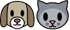 Animal Graphic Graphic of a dog and cat