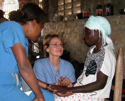 CJ & Carol with a patient