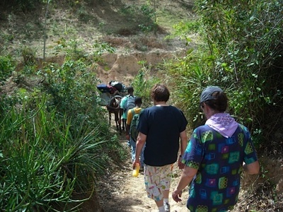 Heading down the moountain
