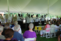Bishop Retirement Sudanese Choir Sudanese Choir sing at the 'tent meeting, Episcopal style' at t All Saints