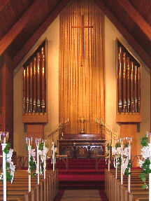 Sanctuary with candles